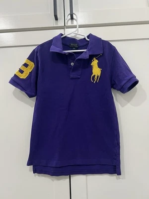 Polo Ralph Lauren Boys size 8 Cotton Mesh Polo Shirt - Neptune - Image 1 of 4