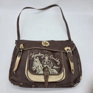 Bolso Mensajero Hopalong Cassidy De Colección Insignia Sheriff Niños Western Horse Vaquero - Imagen 1 de 10