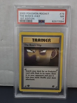 Pokemon The Boss's Way 1st Edition Team Rocket 73/82 PSA 7 2000 - Image 1 of 2