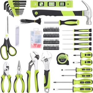 Fastpro Mehrteiliges Heimwerkzeugset mit 12" Werkzeugtasche - Grün Haushalt Set - Bild 1 von 8