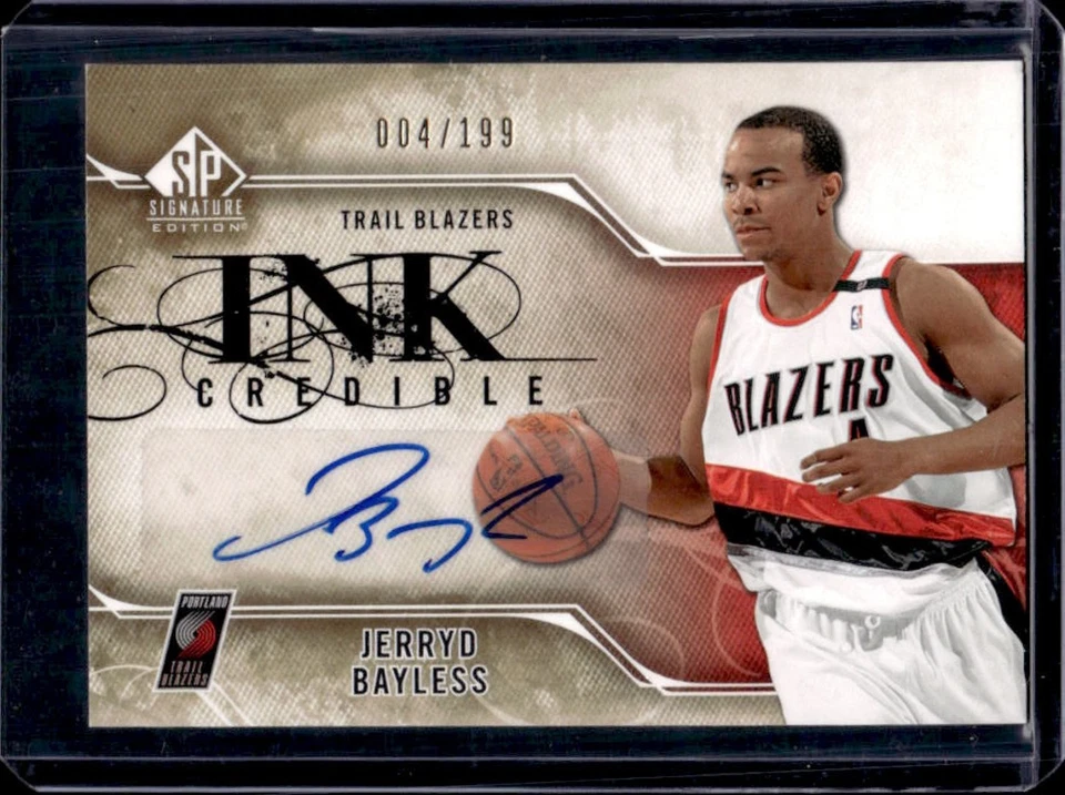 2009-10 SP Signature Edition Jerryd Bayless INKredible Auto #4/199 Trail Blazers - Image 1 of 2