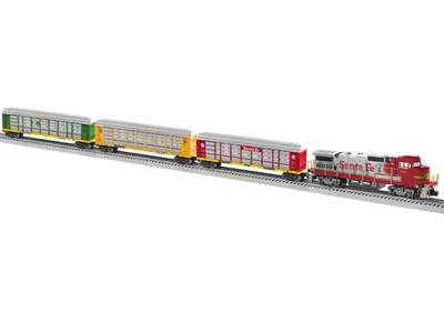Conjunto de trem Lionel O Gauge Santa Fe Autorack pronto para correr Lionchief 2323030 - Imagem 1 de 4