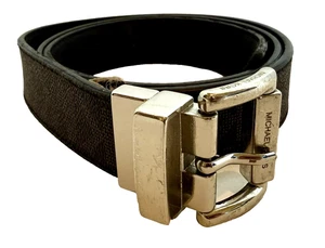 Michael Kors Gürtel MK Logo wendbar schwarz Logo mit schwarzer Rückseite Größe XL Vintage - Bild 1 von 10