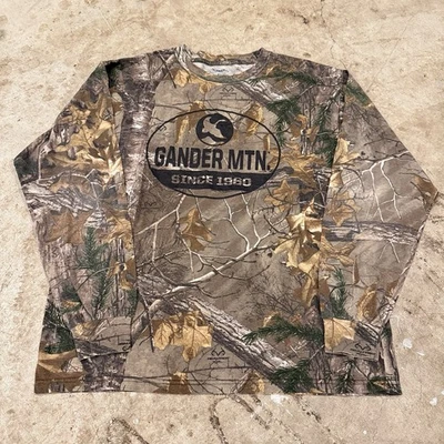 Gander Mountain Logo Shirt Hunting Men's Camo XL Long Sleeve Camoflauge Duck - Image 1 of 4