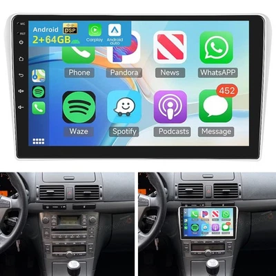 Für Toyota Avensis T25 2002-2008 Android 15 Carplay Autoradio GPS Navi BT 2+32GB - Bild 1 von 4