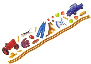 VTG Creative Memories 12" Sticker DAY ON THE FARM TRACTOR TRUCK ROPES  * - Picture 1 of 1