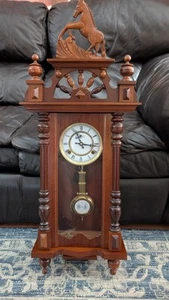 Vintage Lippinzaner Solid Wood Horse Clock with R&A pendulum - Picture 1 of 10