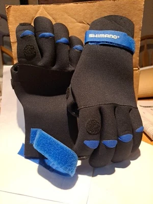 Shimano Fishing Gloves Large Rare Not Used No Tags Affordable Style Prices Gift - Image 1 of 4