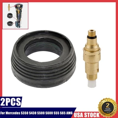 Válvula de cobre de presión arriesgada amortiguador de goma suspensión neumática delantera para Mercedes Foto 1 de 4