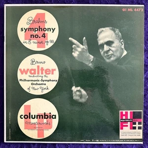 BRAHMS Symphony No.4 BRUNO WALTER / Columbia ML 4472 Mono 6 EYE Tested EX+/NM - Picture 1 of 6