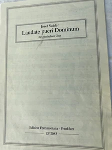 Josef Swider LAUDATE PUERI DOMINUM f.gem.Chor Notenheft 10 Seiten - Bild 1 von 2