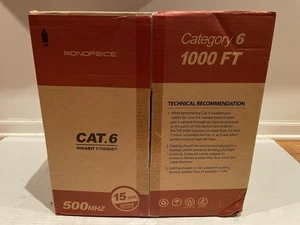 Monoprice Cat6 Category 6 Gigabit Ethernet Patch Cable 900-1000ft. UTP 23AWG/4 - Picture 1 of 8