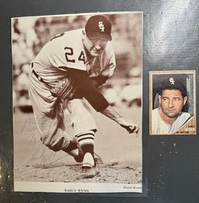 FOTO AUTOGRAFIADA FIRMADA POR WYNN TEMPRANA DE REVISTA (LAMINADA) Y TARJETA TOPPS Foto 1 de 4