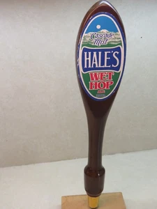 Wood BEER Tap Handle: HALE'S ALES Cascade Mist Wet Hop Ale; Seattle, WA * CLOSED - Picture 1 of 5