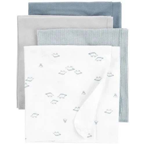 Carter's Baby Receiving Blankets 4-Pack Dino - Image 1 of 1