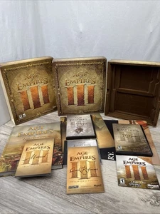 Age of Empires III Collector's Edition PC 2005 DVD, Book, Poster Complete - Picture 1 of 3