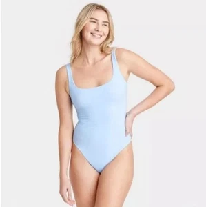 NUEVO Body Auden Luxury Collection Azul L 4 Vías Elastizado Azul Tanga Suave - Imagen 1 de 2