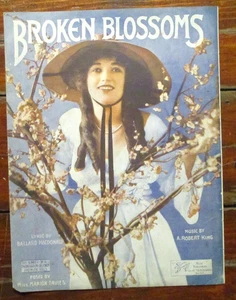 1919 "BROKEN BLOSSOMS" SHEET MUSIC EARLY PAPER - Picture 1 of 4