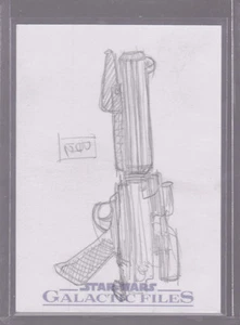 2012 Star Wars Galactic Files Sketches #15 David Green Blaster 1/1 1 of 1 - Picture 1 of 2