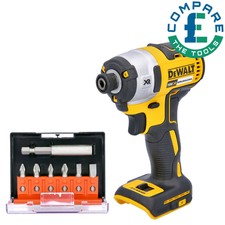 Dewalt DCF887 18V Brushless Impact Driver + 7 Pcs 25mm Long Screwdriver Bits Set