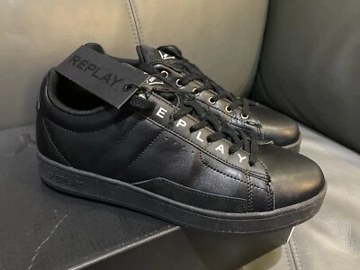 Replay Designer Base Man Smart Trainers UK 8.5 BNIB Rare Black Very Funky - Image 1 of 4