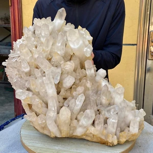 54.2LB Large Natural Clear White Quartz Crystal Cluster Energy Healing Specimen - Picture 1 of 23