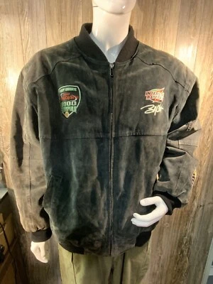 Vintage NASCAR Bobby Labonte Suede Racing Jacket Mens XL from 2000 Champion D4 - Image 1 of 4