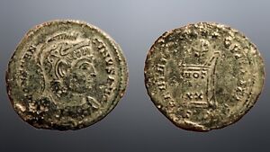 ROMAN COIN Constantine I BI Nummus CONSTANTINVS AVG BEATA TRANQVILLITAS VOTIS XX