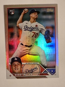2023 Topps Update Series BOBBY MILLER ROOKIE #US188 SILVER FOIL DODGERS RC