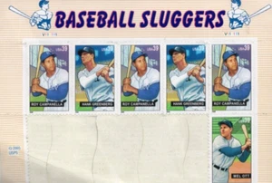MLB BASEBALL SLUGGERS 2005 USPS Teilbogen 39 CENT BRIEFMARKEN - Bild 1 von 1