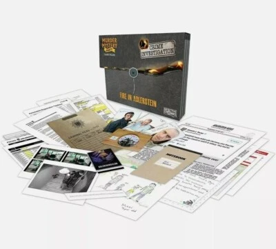 Jogo de assassinato mistério estojo de festa arquivos fogo em Adlerstein jogo de investigação criminal - Imagem 1 de 4