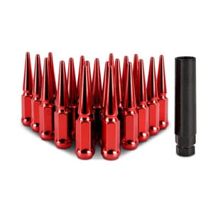 Mishimoto MMLG-SP1215-20RD Steel Spiked Lug Nuts 20pc Set - Red - Picture 1 of 4