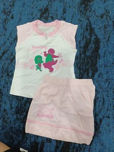 NEW Barney Girls Clothing Pink Sleeveless T Tee Shirt Skirt Size 4T - Picture 1 of 4