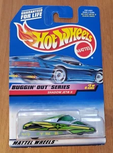 VINTAGE 1999 HOT WHEELS SHADOW JET II #942 BUGGIN OUT SERIES 2 OF 4 GREEN NIP - Picture 1 of 3