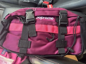 FW19 Supreme Waist Bag - Magenta - 100% Authentic - New with Tags - Picture 1 of 4