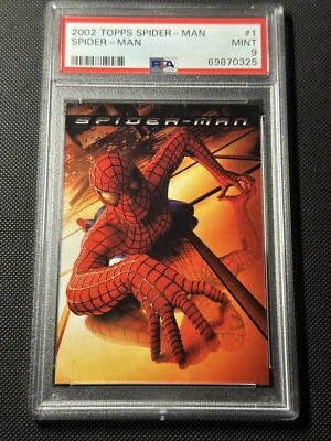 2002 Topps Marvel Spider-Man: The Movie Spider-Man #1 PSA 9 - None Higher - Image 1 of 2