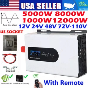 5000W 8000W 10000W 12000W 12V 24V 48V 72V Solar Off Grid Pure Sine Wave Inverter - Picture 1 of 30