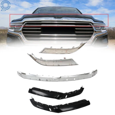 For 2019 2020 2021 2022 Ram 1500 Chrome Upper Replacement Grille Trim Molding Foto 1 de 4