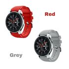 Samsung Galaxy Watch 46mm Silicone Replacement Fitness Wrist Band Strap Red Grey