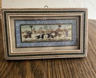 Vintage Persian Miniature Painting Khatam Marquetry