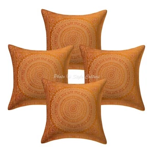 Art Decor Handmade Floor Cushion Brocade Jacquard Hippie Gypsy Pillow Meditation - Picture 1 of 6