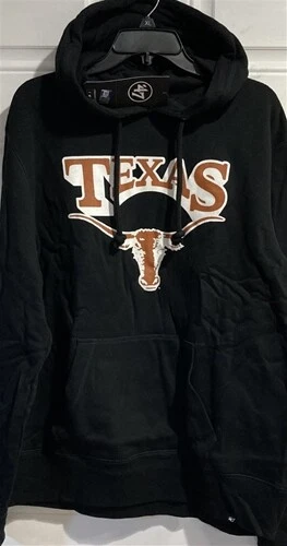 Sudadera con capucha para hombre Texas Longhorns Throwback marca NCAA '47 negro azabache Foto 1 de 1