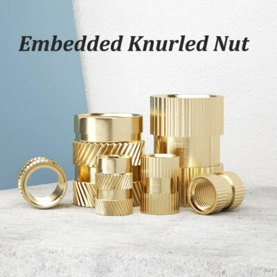 Rändelmutter Kupfer Gewindeeinsatz Einpressmutter Einschlag Messing M1 bis M10  - Bild 1 von 4