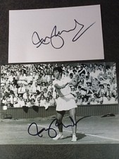 ROSEMARY CASALS -ROSIE Hand Signed Autograph 4X6 PHOTO & CARD FEMALE TENNIS STAR