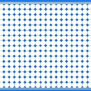 Papel pintado Mini Mundus para casa de muñecas - azul Delft, esmaltado - Imagen 1 de 1