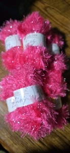 Moda Dea Zing Yarn 6 Skeins Pink Fuzzy Fucshia - Picture 1 of 4