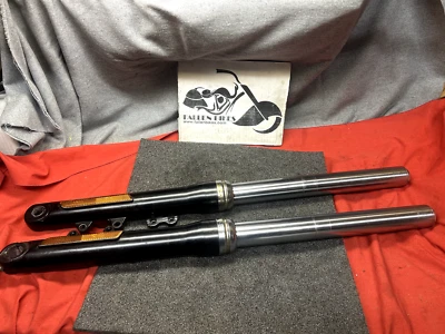 Suspensión horquillas delanteras negras genuinas 08-13 Harley Davidson Dyna Fat Bob Foto 1 de 4