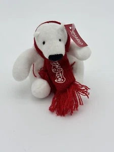 Coca Cola Polar Bear Plush Mini 4" Coke Logo Red Scarf Collectible Tag on 2020 - Picture 1 of 4