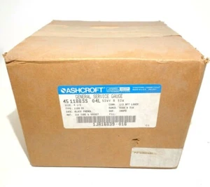 NEW Ashcroft 45-1188SS-04L 5IWV & 5IW Bellows Gauge 1/2" NPT 4.5" Dial - Picture 1 of 3