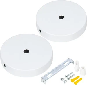 2 Packs Light Canopy Kit, Chandelier Ceiling Fixture Cover 12cm, White - Picture 1 of 4